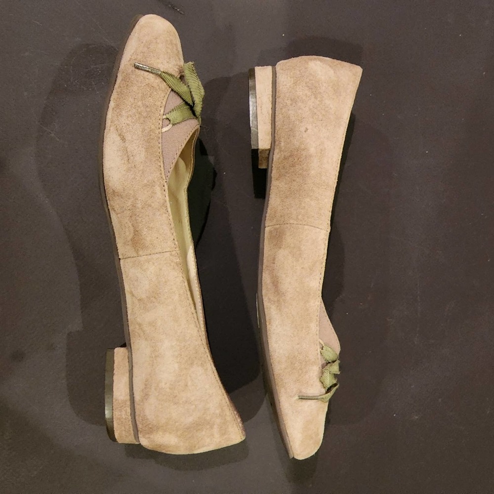 SEYCHELLES Special Edition Taupe Suede Leather Flats SIZE 10M - Picture 6 of 14